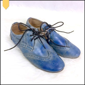 NWT✨BED|STU Blue Topsy Leather Oxford